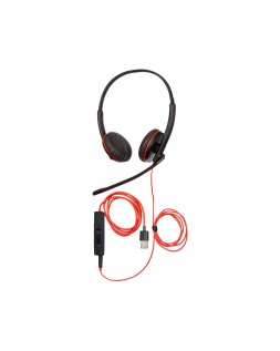 Auricular poly blackwire 3320 diadema cable usb-c/a con microfono cert. Microsoft teams