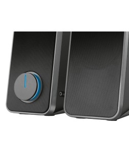 Altavoces trust arys 2.0 potencia maxima 28w control de volumen y conexion auriculares usb color negro