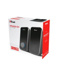 Altavoces trust arys 2.0 potencia maxima 28w control de volumen y conexion auriculares usb color negro