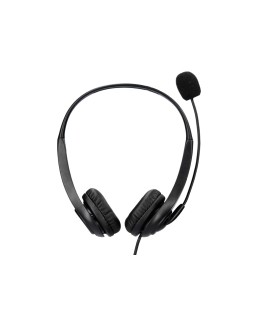 Auricular q-connect binaural diadema con microfono y control de volumen conexion usb cable de 2m color negro