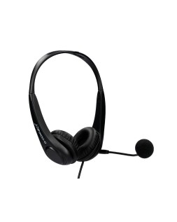 Auricular q-connect binaural diadema con microfono y control de volumen conexion usb cable de 2m color negro