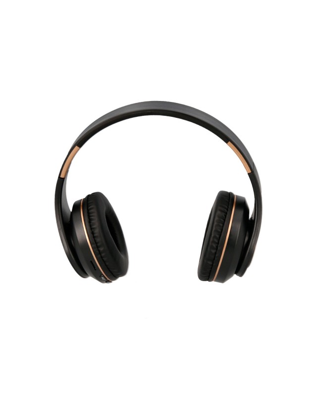 Auricular q-connect bluetooth diadema ajustable y plegable con microfono alcance 10 m color negro