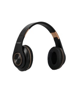 Auricular q-connect bluetooth diadema ajustable y plegable con microfono alcance 10 m color negro