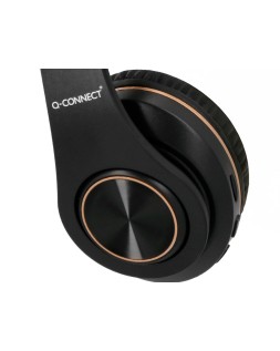 Auricular q-connect bluetooth diadema ajustable y plegable con microfono alcance 10 m color negro