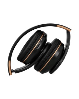 Auricular q-connect bluetooth diadema ajustable y plegable con microfono alcance 10 m color negro