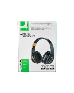 Auricular q-connect bluetooth diadema ajustable y plegable con microfono alcance 10 m color negro