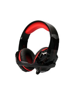 Auricular q-connect con microfono ajustable e iluminacion led color negro