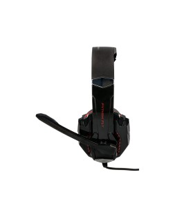 Auricular q-connect con microfono ajustable e iluminacion led color negro