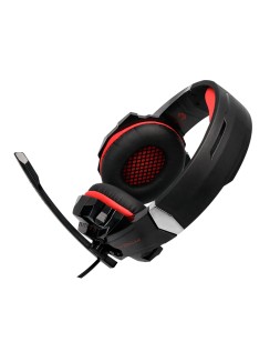 Auricular q-connect con microfono ajustable e iluminacion led color negro