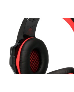 Auricular q-connect con microfono ajustable e iluminacion led color negro