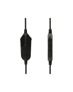 Auricular q-connect con microfono ajustable e iluminacion led color negro