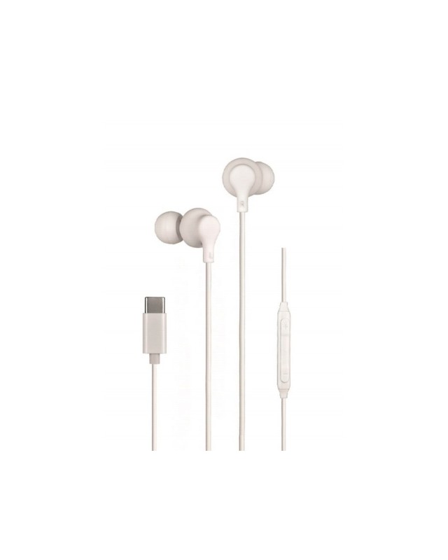 Auricular daewo in-ear con microfono usb tipo-c color blanco