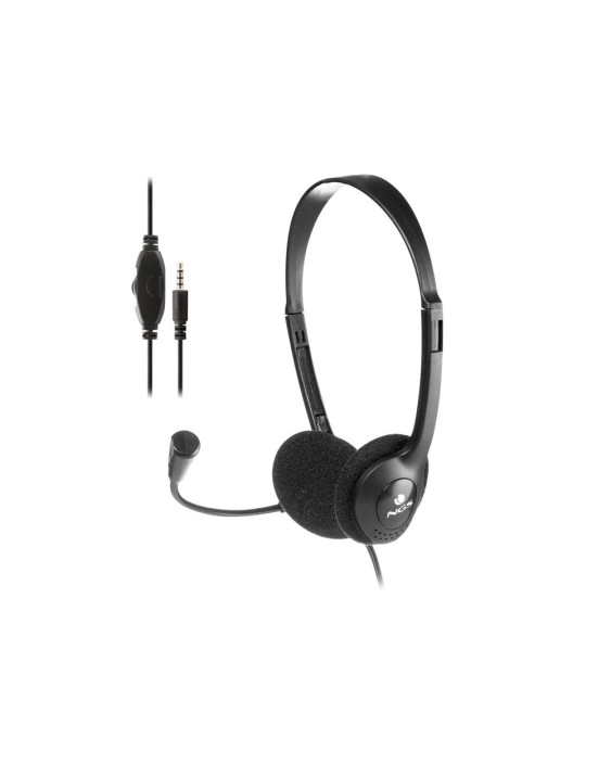 Auricular ngs headset ms103 max con microfono y control de volumen longitud cable 1,5 m color negro