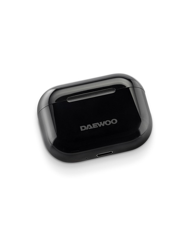 Auricular daewoo tws bluetooth 5.3 usb tipo-c con estuche de carga 500mah color negro