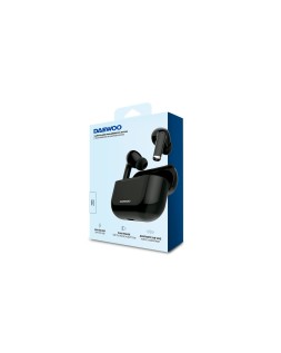 Auricular daewoo tws bluetooth 5.3 usb tipo-c con estuche de carga 500mah color negro