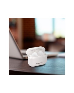 Auricular daewoo tws bluetooth 5.3 usb tipo-c con estuche de carga 500mah color blanco