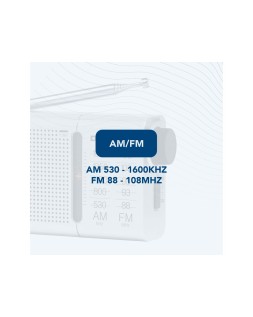 Radio portatil daewoo am/fm antena telescopica auriculares incluidos jack 3.5 mm color plata