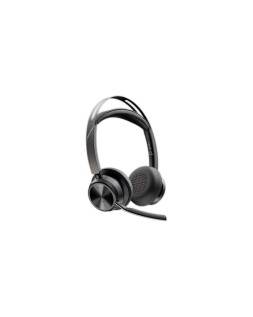 Auriculares poly inalambrico voyager focus 2 usb-c-c + adaptador usb-c/a + soporte de carga