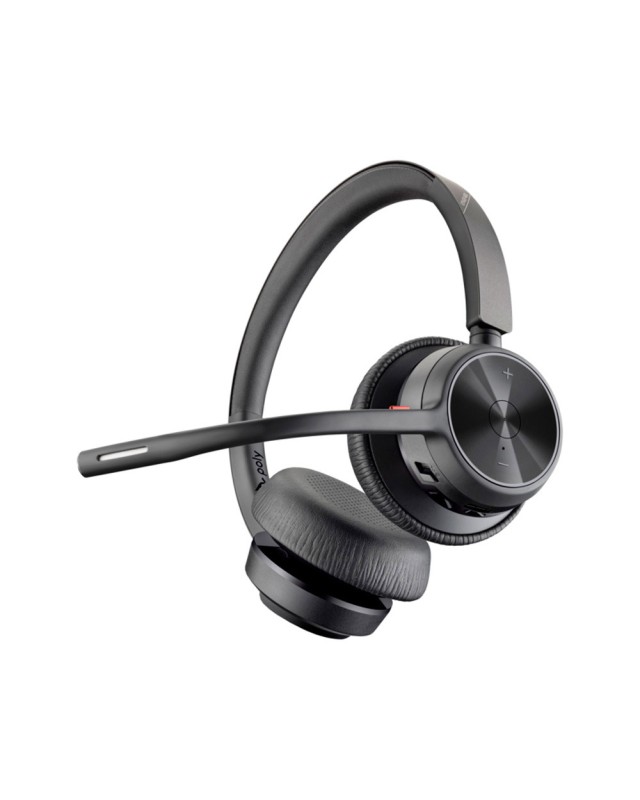 Auriculares poly inalambrico voyager 4320 stereo usb-a bt700 + adaptador bt700a +soporte de carga