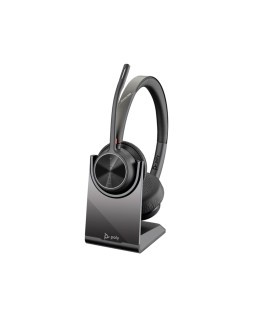 Auriculares poly inalambrico voyager 4320 stereo usb-a bt700 + adaptador bt700a +soporte de carga