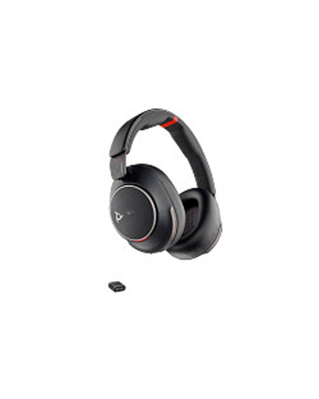 Auriculares poly inalambrico voyager surround 85 uc + adaptador usb-c/a + soporte de carga
