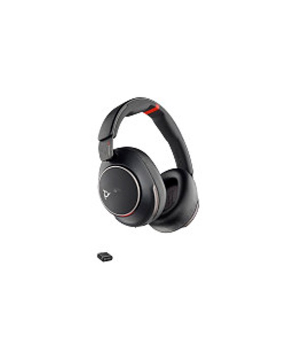 Auriculares poly inalambrico voyager surround 85 uc + adaptador usb-c/a + soporte de carga