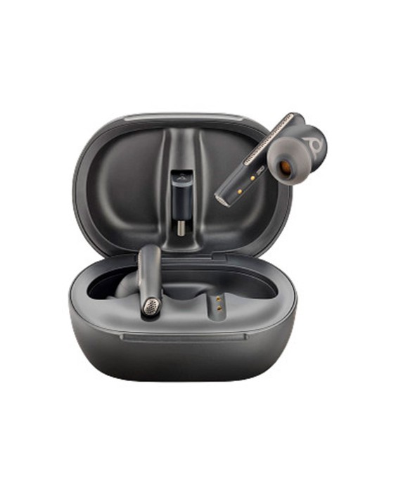 Auriculares poly inalambricos poly voyager free 60+ uc + adaptador bt700 usb-c + estuche de carga con pantalla tactil