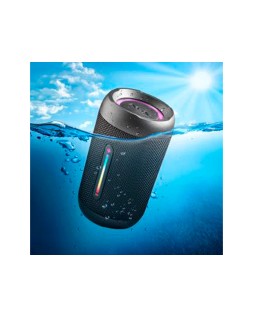 Altavoz ngs roller furia 2 tiny portatil 20w bluetooth luces rgb e impermeabilidad ipx7 color negro