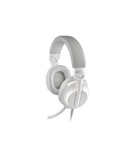 Auriculares ngs vox805 con cable estereo usb-c con control de volumen y adaptador usb color blanco