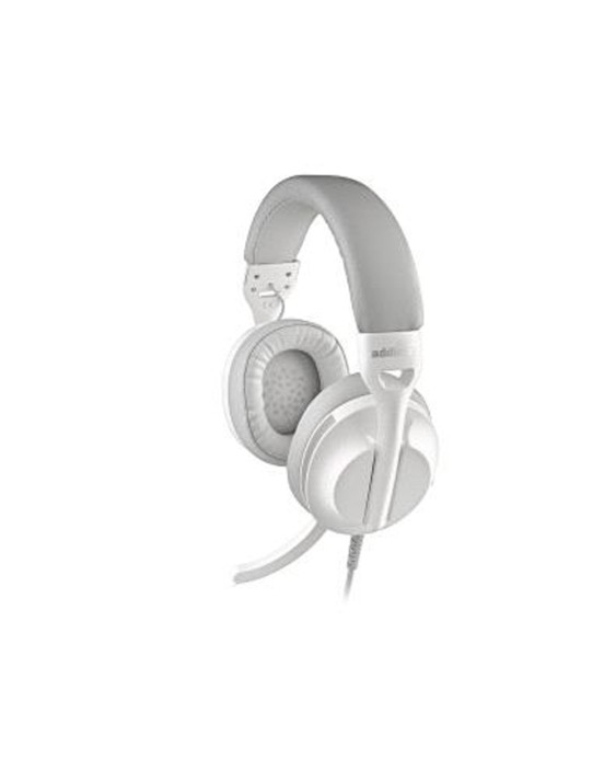 Auriculares ngs vox805 con cable estereo usb-c con control de volumen y adaptador usb color blanco