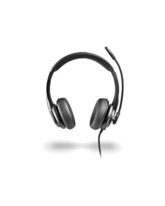Auriculares ngs vox605 con cable estereo usb-c con control de volumen y adaptador usb color negro