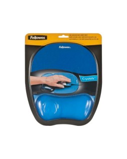 Alfombrilla para raton fellowes azul con reposamuñeca de gel