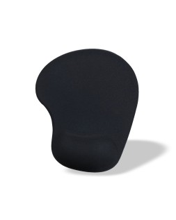 Alfombrilla para raton q-connect reposamuñecas de gel color negro 190x230x20 mm