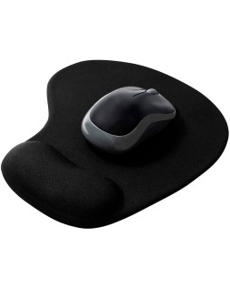 Alfombrilla para raton q-connect reposamuñecas de gel color negro 190x230x20 mm