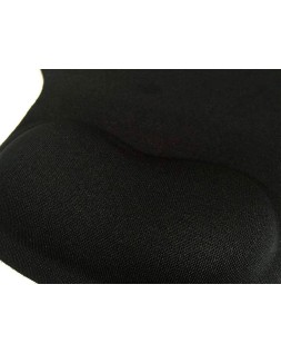 Alfombrilla para raton q-connect reposamuñecas de gel color negro 190x230x20 mm
