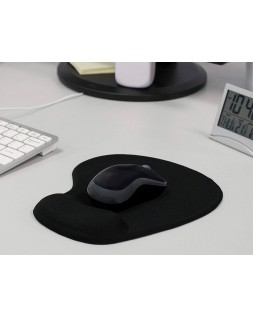 Alfombrilla para raton q-connect reposamuñecas de gel color negro 190x230x20 mm