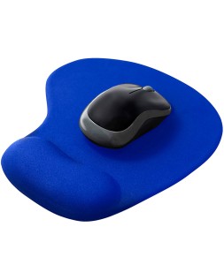 Alfombrilla para raton q-connect reposamuñecas de gel color azul 190x230x20 mm