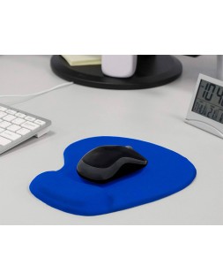 Alfombrilla para raton q-connect reposamuñecas de gel color azul 190x230x20 mm