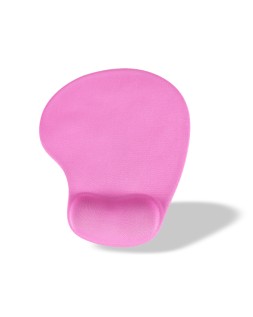 Alfombrilla para raton q-connect reposamuñecas de gel color rosa 190x230x20 mm
