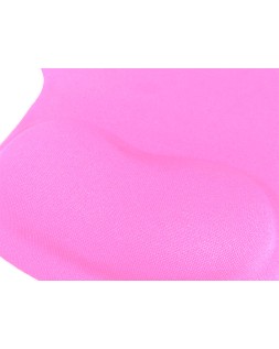 Alfombrilla para raton q-connect reposamuñecas de gel color rosa 190x230x20 mm