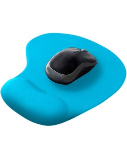Alfombrilla para raton q-connect reposamuñecas de gel color turquesa 190x230x20 mm