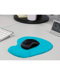 Alfombrilla para raton q-connect reposamuñecas de gel color turquesa 190x230x20 mm