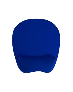 Alfombrilla para raton q-connect con reposamuñecas ergonomica de gel color azul 225x240x20 mm