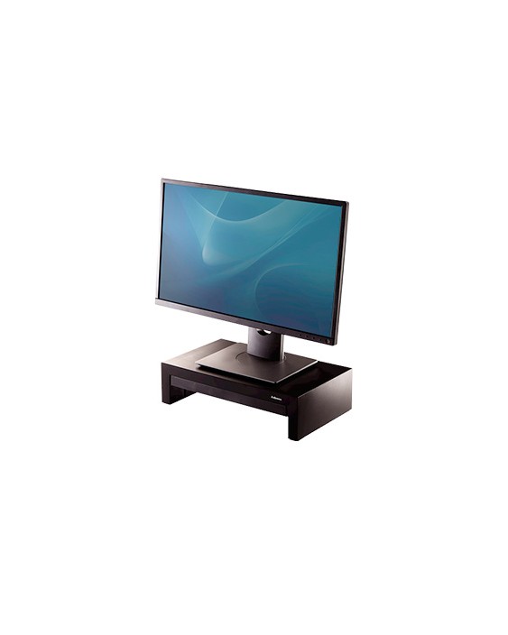 Soporte fellowes para monitor designer suites ajustable 3 alturas con bandeja negro 406x111x244 mm hasta 18 kg