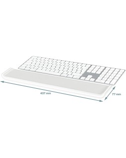 Reposamuñecas leitz ergo cosy para teclado ajustable color gris