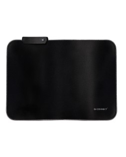 Alfombrilla para raton q-connect iluminacion led conexion usb color negro 350x250x3 mm