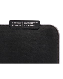 Alfombrilla para raton q-connect iluminacion led conexion usb color negro 350x250x3 mm