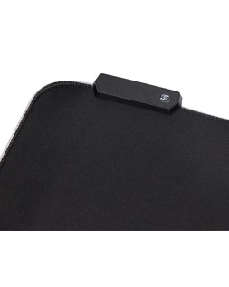 Alfombrilla para raton q-connect iluminacion led conexion usb color negro 350x250x3 mm
