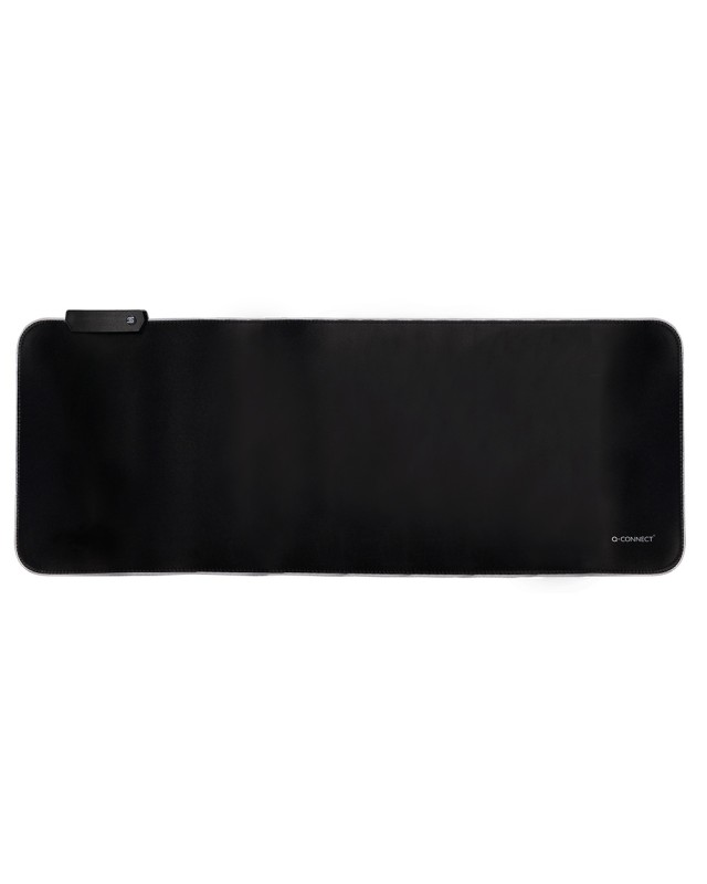 Alfombrilla para raton q-connect xxl iluminacion led conexion usb color negro 800x300x4 mm