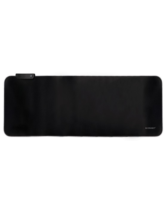 Alfombrilla para raton q-connect xxl iluminacion led conexion usb color negro 800x300x4 mm